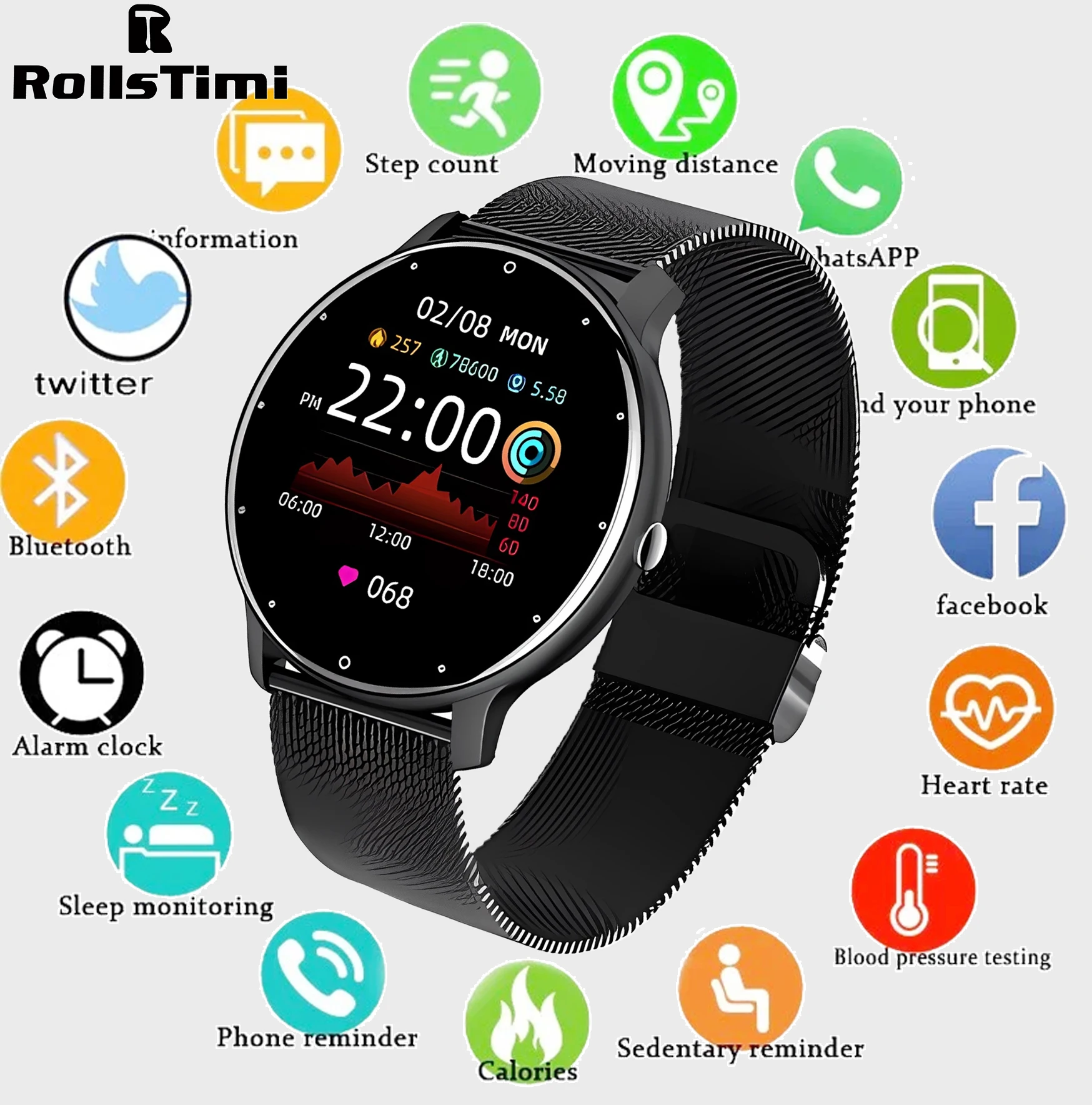 Smartwatch Face - Jam tangan pintar Pria Wanita, panggilan