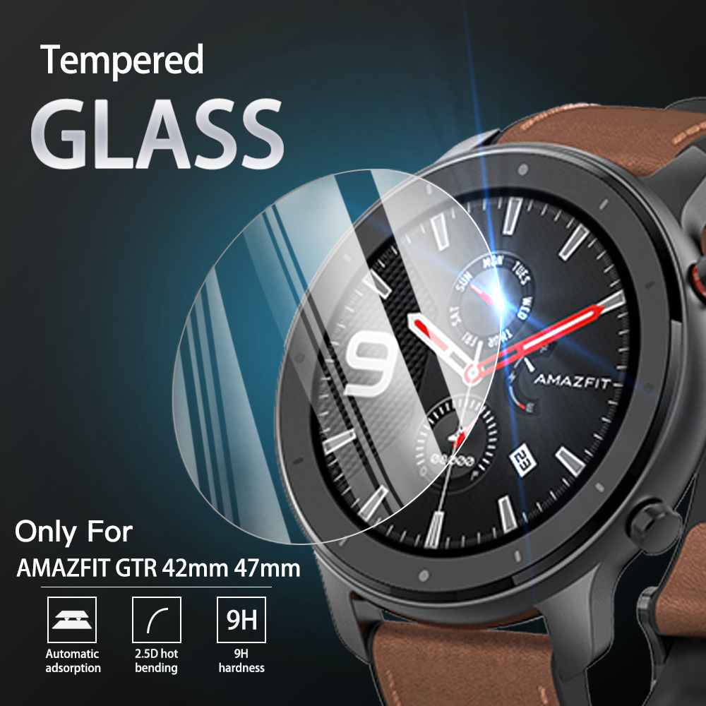 Watch Face Protector - 9H kaca Tempered Film untuk Amazfit