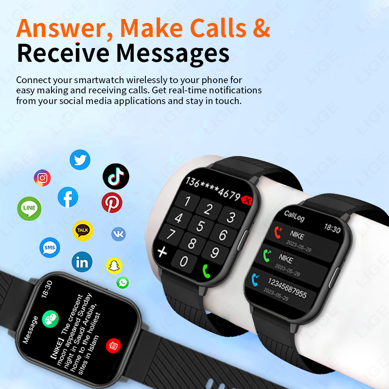 LIGE 2026 Jam Tangan Pintar Ba - Smartwatch Face ulasan dan harga