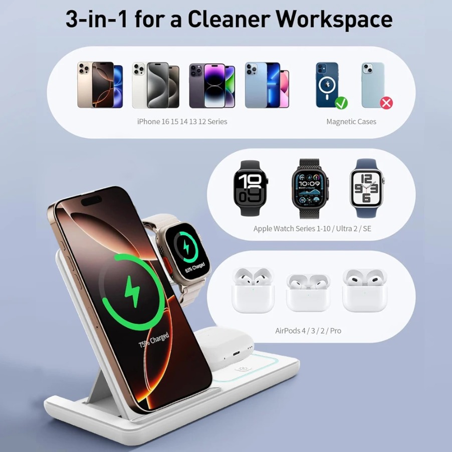 Dudukan Pengisi Daya Nirkabel  - Smartwatch Ac ulasan dan harga