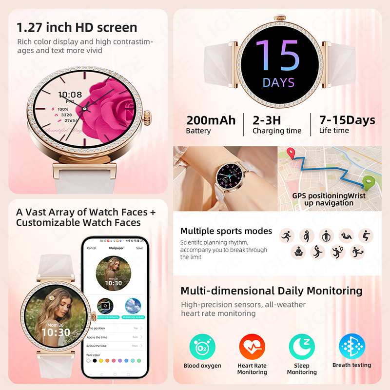 Jam Tangan Pintar LIGE GPS Blu - Smartwatch Face ulasan dan harga