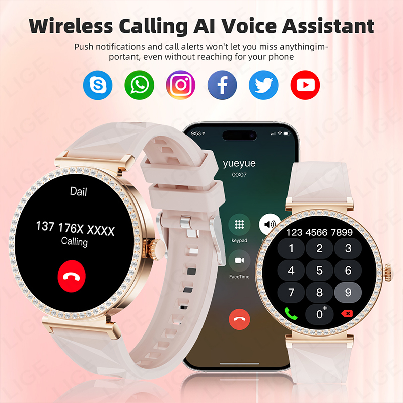 Jam Tangan Pintar LIGE GPS Blu - Smartwatch Face ulasan dan harga