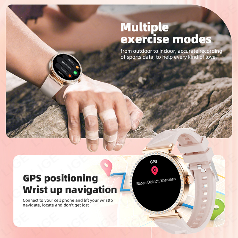 Jam Tangan Pintar LIGE GPS Blu - Smartwatch Face ulasan dan harga
