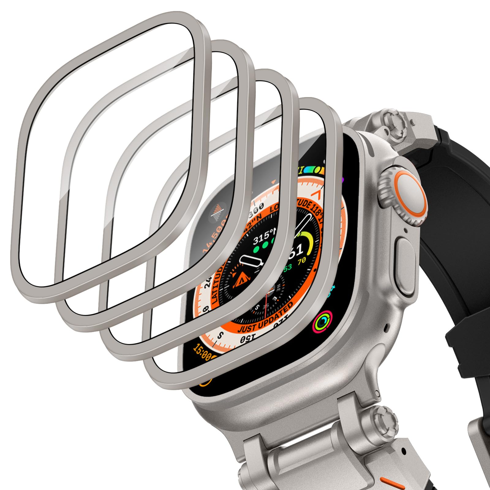 Casing Aloi Aluminium + Kaca T - Smartwatch Case ulasan dan harga
